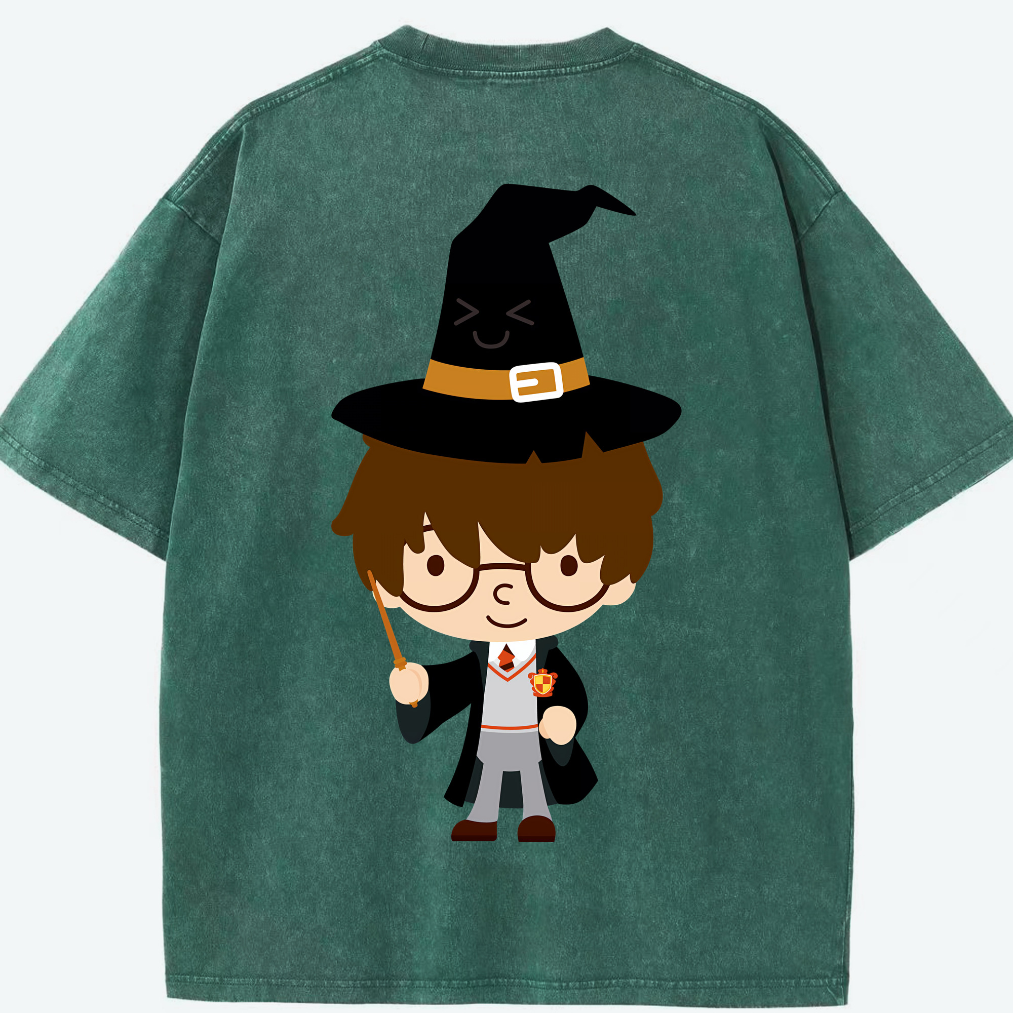（画像用） Harry Potter ハリー・ポッターシリーズ 綿100% ヴィンテージ風 半袖Tシャツ（背面プリント）